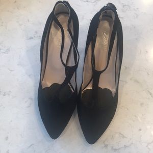 NEVER WORN Nine west black suede heels - size 10